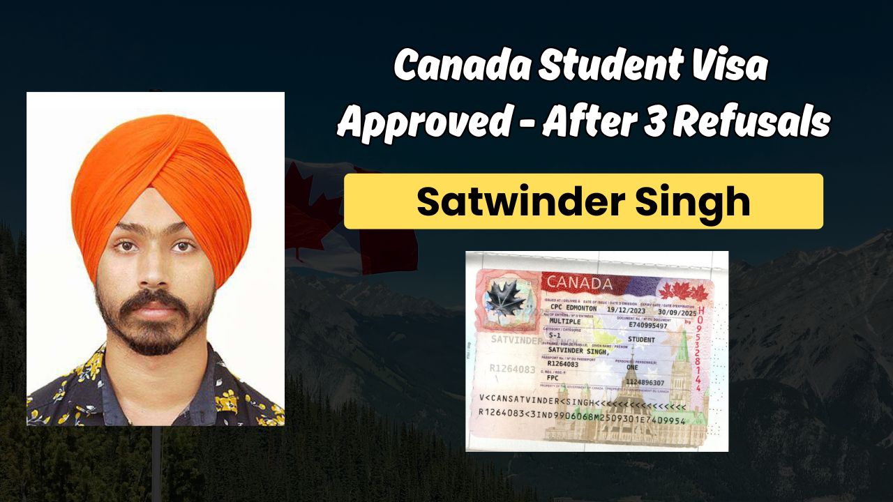 Canada student visa approved after 3 refusals